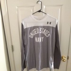Mens under armour US Navy LS t-shirt size large